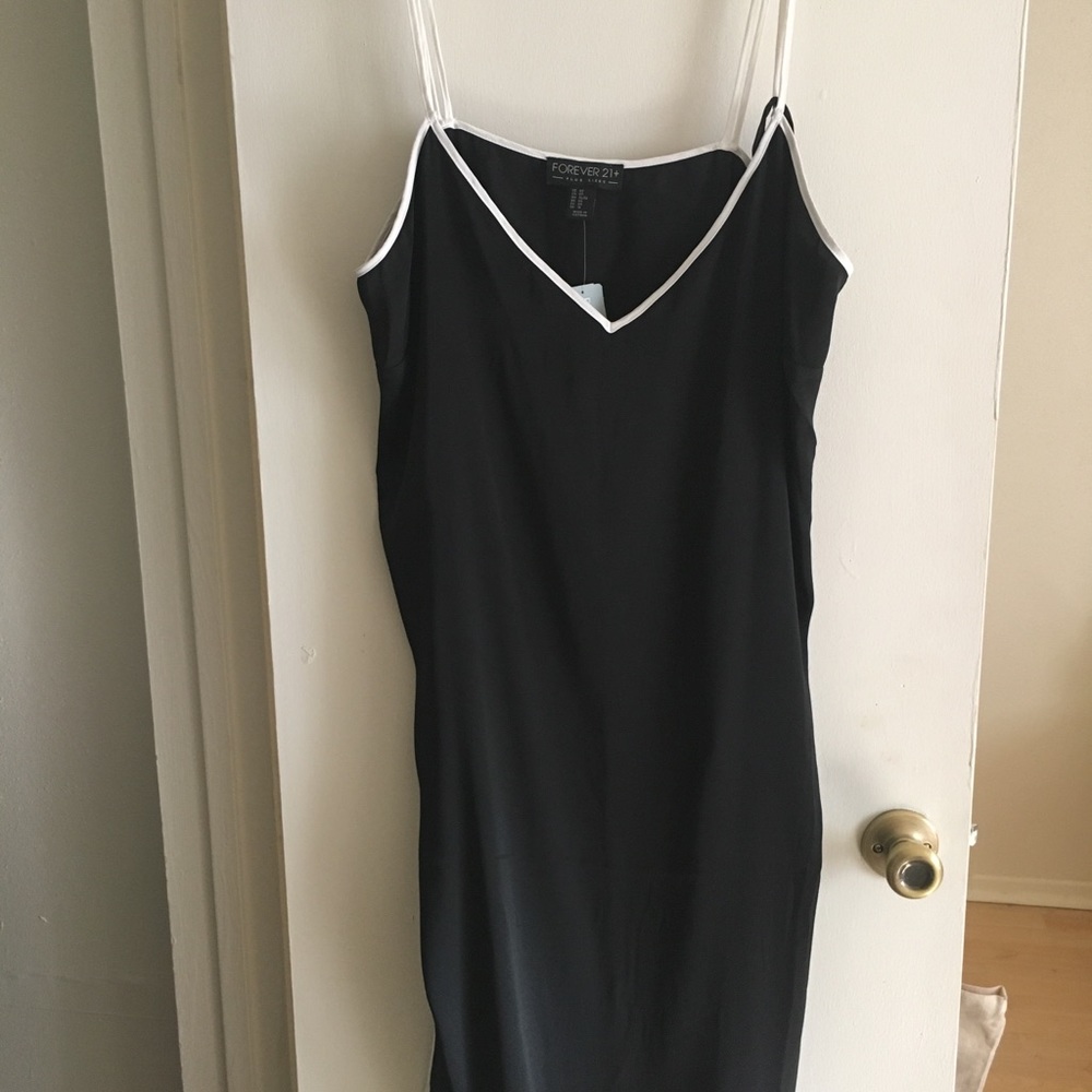 Forever 21 black satin dress